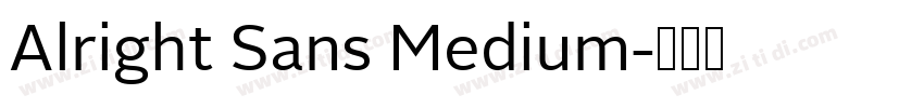 Alright Sans Medium字体转换
